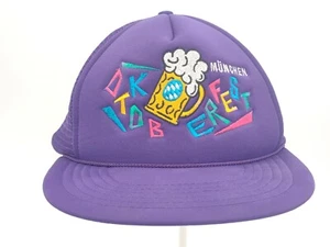 Munchen Oktoberfest Trucker Hat - Purple - Snapback - Flat Brim - Beer - Picture 1 of 5