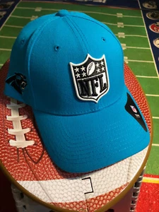 Carolina Panthers NFL Shield Custom Team Logo Football Stretch Fit Hat Cap Men's - Picture 1 of 3