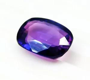 Zertifizierter 9,85 ct natürlicher seltener Hackmanit lila Kissenschliff loser Edelstein - Bild 1 von 6