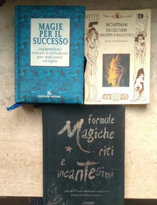 Lotto 3 libri Magia incantesimi rituali talismani esorcismi malocchio streghe - Foto 1 di 1