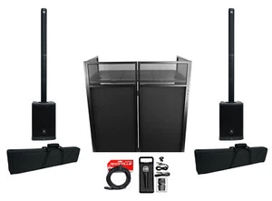 2) JBL PRX ONE 2000w Column DJ PA Speakers+Subs w/Mixer/DSP/Bluetooth+Facade+Mic - Picture 1 of 12