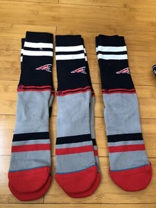 New England Patriots Stance NFL Sideline Logo Crew Socks-3 PairsLarge Men's 9-12 - Picture 1 of 3