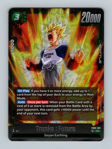 Trunks: Future FB02-091 Super Rara Dragon Ball Aura Super Fiammeggiante - Foto 1 di 2
