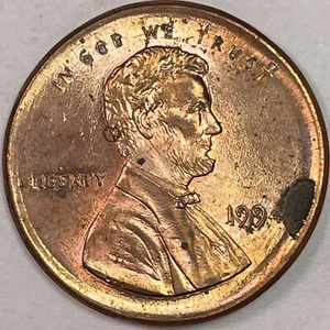 1994 Broadstruck ERROR Lincoln Memorial Cent Uncirculated BU Coin #18650 - Picture 1 of 3