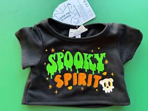 Build a Bear - Nuova ~ T-shirt nera Halloween Glow-in-the-Dark ""Spooky Spirit - Foto 1 di 1