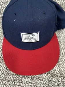 Harley Davidson Motorcycle SnapBack Hat HD New Era 9fifty Blue Red - Picture 1 of 6