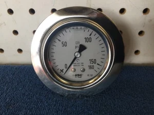 USG  2” 160PSI 1/4” NPT Back Mount Liquid Filled Gauge NEW P656 - Picture 1 of 6