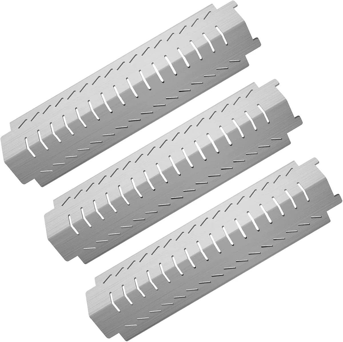 Universal Brennerabdeckung Für Gasgrill – 3er Set, 29,8-53,3 Cm, Edelstahl, Schwarz, Hitzebeständig
