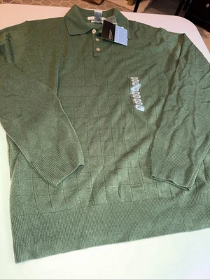 Geoffrey Beene Suéter Grande Hunter Verde Nuevo Con Etiquetas Súper Suave Elegante Vacaciones Foto 1 de 4
