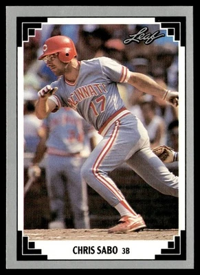 1991 Leaf Chris Sabo Cincinnati Reds #65 - Image 1 of 2