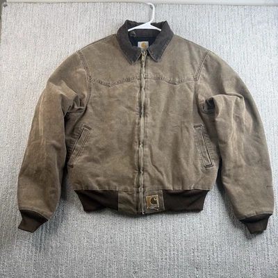 Chaqueta Carhartt Santa Fe de Colección J14CHT Talla Mediana Marrón Castaño Ropa de Trabajo Foto 1 de 4