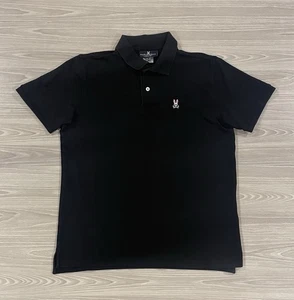 Psycho Bunny Polokragenhemd schwarz Pima-Baumwolle Herren Größe 5 Medium " - Bild 1 von 5