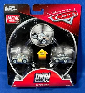 SILVER SERIES Pixar Cars MINI RACERS 3-Pack THE KING Chick Hicks NATALIE FPT74 - Picture 1 of 8