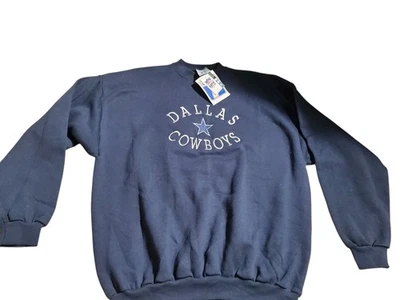 Sudadera Pullover Bordada Vintage Nueva con Etiquetas Años 90 NFL Dallas Cowboys Talla XL Nueva Foto 1 de 3