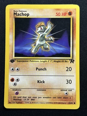 Machop 1st Edition Team Rocket 59/82 LP-NM Pokemon Card - Image 1 of 2