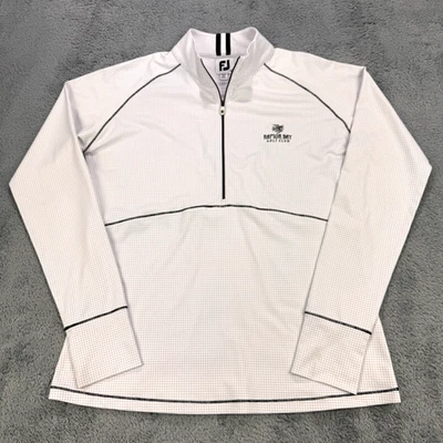 Pullover FootJoy 1/4 Cremallera Mujer M Blanco Rendimiento Gráfico Manga Larga Foto 1 de 4