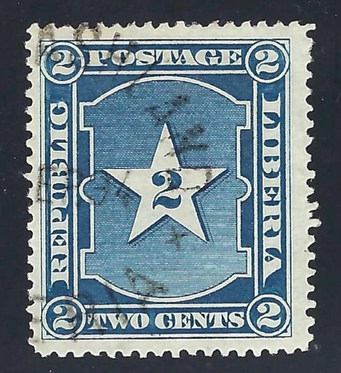 Liberia # 34 USED Cockrill CP.12 CLAY ASHLAND Cancel FEB 94 VERY RARE Waterlow - Image 1 of 1