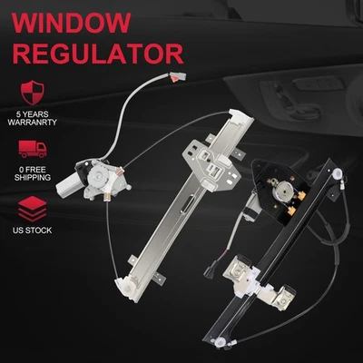 Par de reguladores de ventana eléctrica con motor trasero izquierdo derecho para Acura MDX 2001-2006 Foto 1 de 4