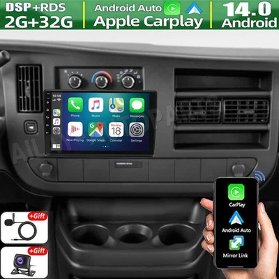 10.1" Carplay For GMC Savana 2008-2024 Android 14 Car Stereo Radio GPS + Camera - Image 1 of 4