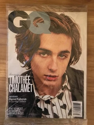 Timothee Chalamet-GQ Magazine-March 2018-Brand New/Sealed Foto 1 de 2