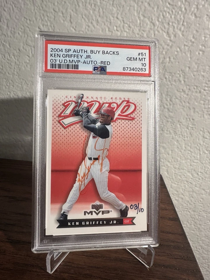 2003 Upper Deck MVP - Ken Griffey Jr #51 Red Auto /10 - Image 1 of 1