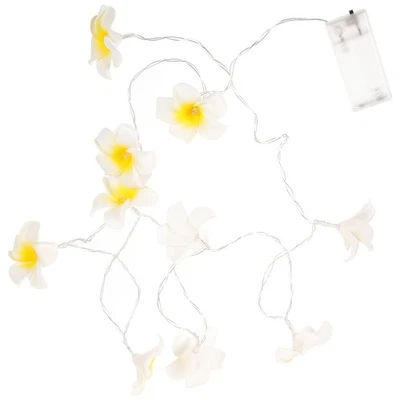 1.5M LED Artificial Plumeria Flower String Light 10 LED Lamp Fairy - Image 1 of 4