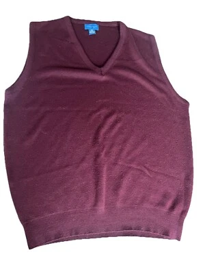 Vintage JCPennys TownCraft Men XLXT 100% Acrylic V-Neck Sweater Vest USA - Image 1 of 4