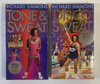 Richard Simmons Sealed VHS Workout Video Tone & Sweat and Disco Sweat - Image 1 of 2