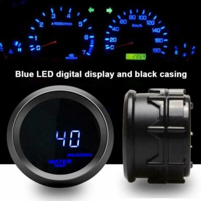 2" 52mm Universal Auto Car Water Temp Gauge Blue Digital LED Temperature Meter   - Image 1 of 4