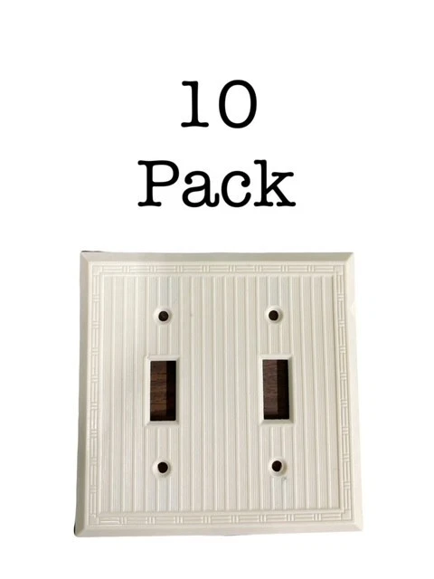 CUBIERTA INTERRUPTOR BAQUELITA (PAQUETE DE 10) INTERRUPTOR ACANALADO 2 BANDAS MARFIL NOS.ENVÍO GRATUITO Foto 1 de 2
