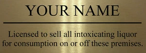 Metal Sign Personalised Licensed Liquor Aluminium Plaque Name Door Wall Pub Bar - Picture 1 of 14