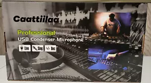 Caattiilaa Microfono Condensatore USB Professionale PC Streaming Registrazione Podcast - Foto 1 di 13