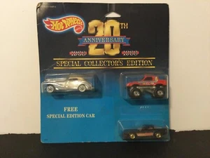 HOT WHEELS 20th ANNIVERSARY 1987 SPECIAL COLLECTOR'S EDITION SEALED 3 Car Set 19 - Picture 1 of 2