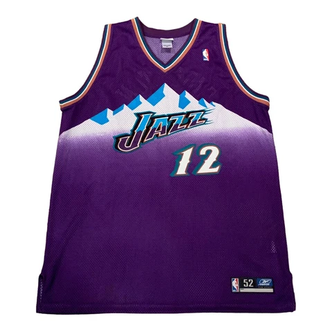 Vintage John Stockton Utah Jazz Reebok Authentic Jersey size 52 Cover