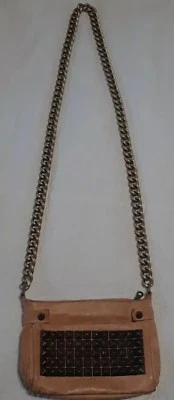 TYLIE MALIBU Tan Purse Studs Chain Strap Crossbody Handbag J - Image 1 of 4