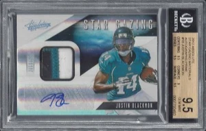 JUSTIN BLACKMON 2012 ABSOLUTE STAR GAZING 3 CLR PATCH AUTO RC /25 BGS 9.5 10 AU - Picture 1 of 1