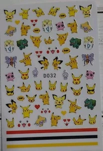 Picachu Pokemon Nail Art Stickers - Picture 1 of 5