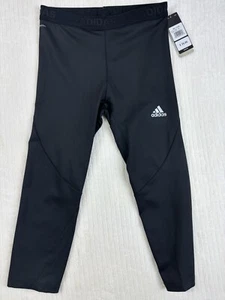 Adidas Boys Size L 14-16 Alphaskin 3/4 Legth Tights Black Climacool NWT Athletic - Picture 1 of 6