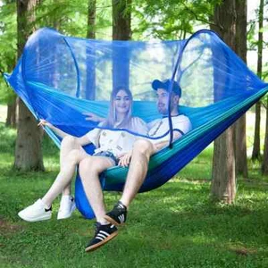 660lbs Portable Double Person Camping Hammock Tent with Mosquito Net Hanging Bed - Picture 1 of 33