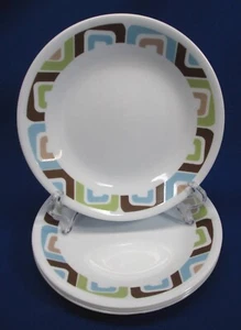 4er SET CORELLE MID CENTURY MOD MUSTER 7" DIA TELLER - Bild 1 von 3