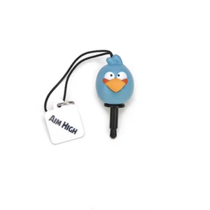Angry Birds Blue Bird Cellphone Charm Audio Jack Plug Cover - Picture 1 of 1