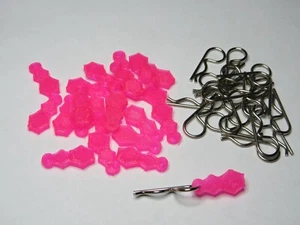 RC body clips and pulls ,Flexi pulls, Hot Pink pulls w silver pins , rc parts - Picture 1 of 9