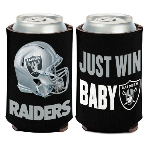 Oakland Raiders 2-sided Can Cooler - Slogan Cover