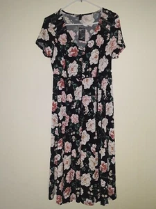 Torrid Floral Strappy Boho Dress Black 00 NEW - Picture 1 of 4