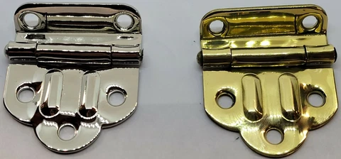 3/8" Off Set McDougall Cabinet Hinge Nickel Brass Plated hoosier antique retro Cover