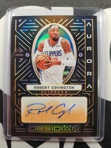2021-22 Panin Obsidian Robert Covington Aurora Auto Orange Prizm 26/50 CLIPPERS - Picture 1 of 2