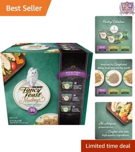 Wet Cat Food Variety Pack 30 Cans Chicken Turkey 3oz Balanced Nutrition Delights - Picture 1 of 11