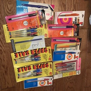 lots of 13 vintage mip ballpoint pens etc. bic wearever - Picture 1 of 7