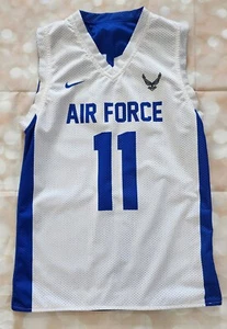 #11 NIKE AIR FORCE REVERSIBLE SLEEVELESS T-SHIR BLUE WHITE SIZE L - Picture 1 of 5