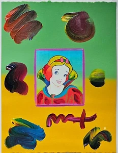 Peter Max Disney Schnee Weiß Prinzessin Original Handsigniert Acryl Malerei Art - Bild 1 von 9